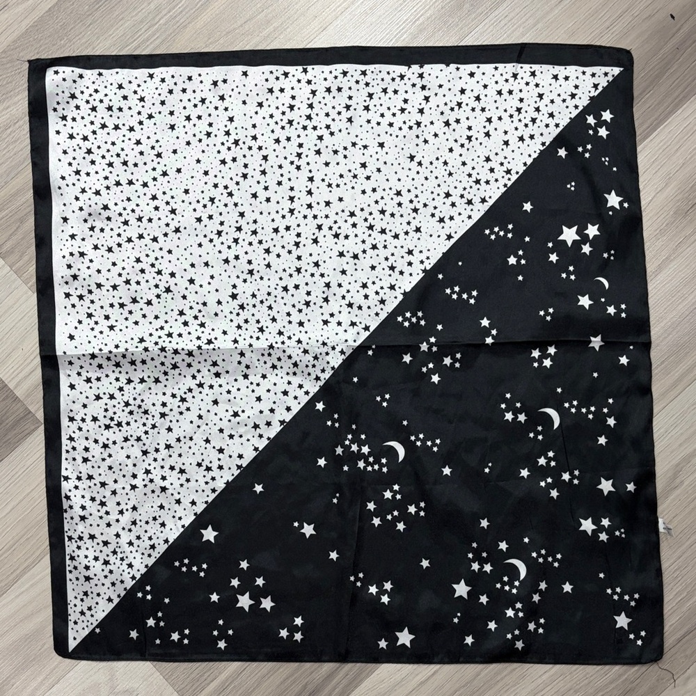 60x60cm Small Silk Scarf Scarftop Headwraps For Women Starry night NC0221